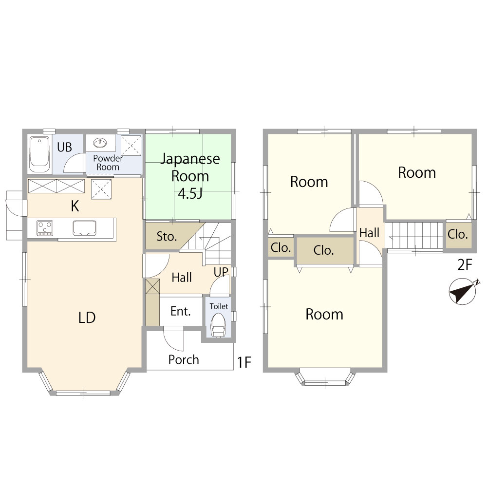 かほく市大崎　戸建の図面です